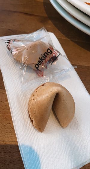 fortune cookie is vegan!  at Mao's Kitchen in Venice