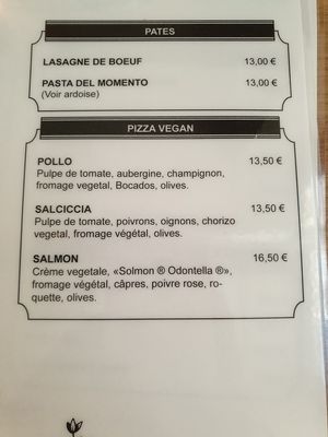 3 dedicated vegan pizzas! at Stazione 17 in Bordeaux