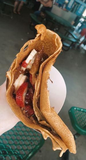 “nutella” bananas and strawberries  at Holy Crepes! in New Orleans