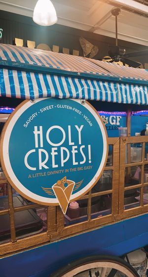 where they make the crepes   at Holy Crepes! in New Orleans