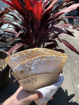 Strawberry banana and coconut creme crepe! Vegan! at Holy Crepes! in New Orleans