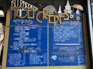 Menu at Holy Crepes! in New Orleans