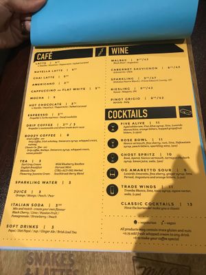 Menu at Snakes & Lattes - Bloor St in Toronto