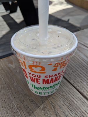 half a shake, peanut butter cup w/ half coconut and half soy. at Next Level Burger - Austin in Austin
