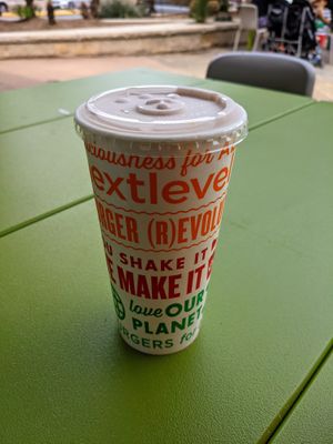 Regular size shake. at Next Level Burger - Austin in Austin