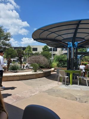 Outside patio at Next Level Burger - Austin in Austin