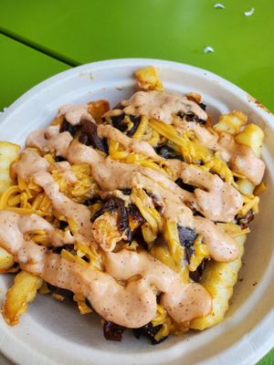 Loaded fries at Next Level Burger - Austin in Austin
