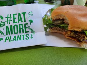 American burger with provolone at Next Level Burger - Austin in Austin