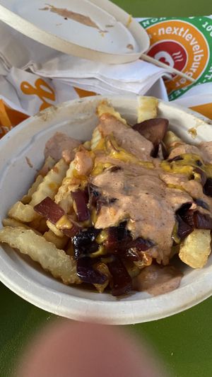 Loaded fries at Next Level Burger - Austin in Austin