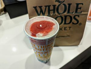 Strawberry shake. at Next Level Burger - Austin in Austin