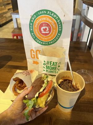 SO DELISH! Mint chip shake, onion rings and the Signature quinoa burger…it was all so fresh and yummy! Great service too!!  at Next Level Burger - Austin in Austin