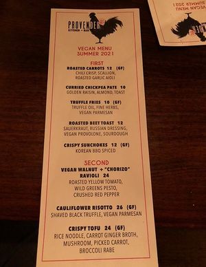 Menu at Provender Kitchen & Bar in Ellsworth