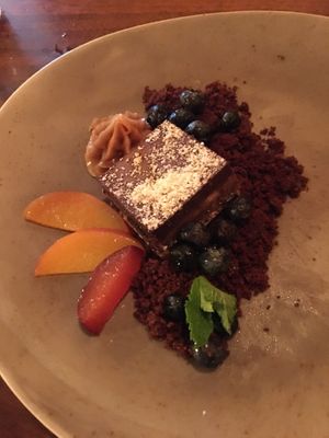 The chocolate bar dessert is a must! The peanut butter dollop was incredibly satisfying.  at Provender Kitchen & Bar in Ellsworth