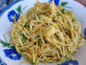 Mong ti to at Ma Aye Noodle Shop in Hsipaw