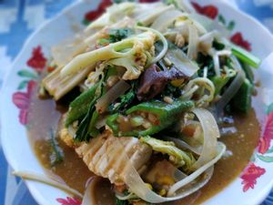 Malar hin  at Ma Aye Noodle Shop in Hsipaw