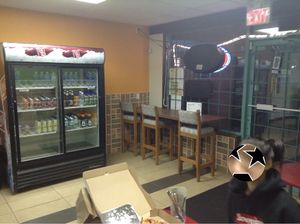 Indoor seating area at Vegan Pizza House in Surrey