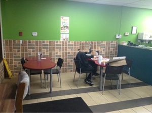 Indoor seating area. at Vegan Pizza House in Surrey