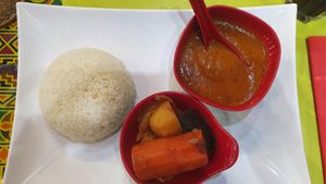 Veggie mafé at Au Petit Bamako in Paris