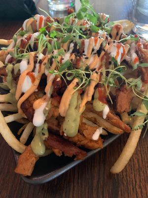 Vegan Korean fries at Poki Poblano in Albuquerque
