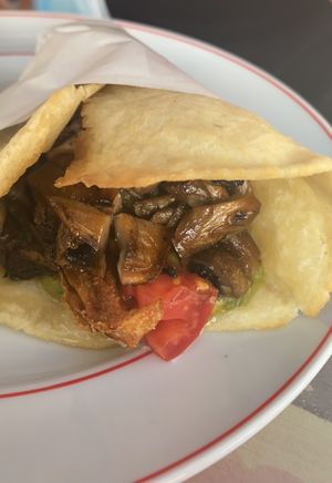 Mushroom gyros  at Avit in Athens