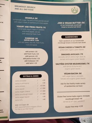 Avit menu at Avit in Athens