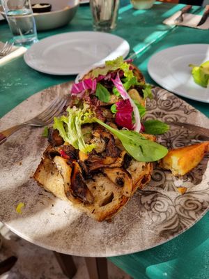 Mushroom sandwich at Avit in Athens