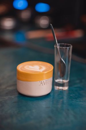 Flat white at Avit in Athens