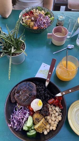 Rice and buddha bowl (they change them daily!)  at Avit in Athens