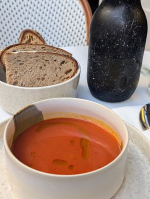 Carrot & beetroot soup at Avit in Athens