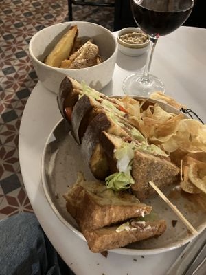 Tofu club sandwich   at Avit in Athens