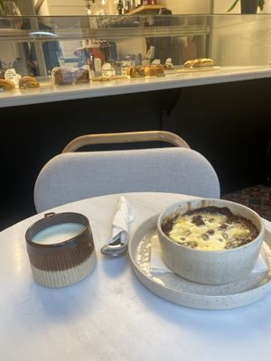 Pudding with raisins and dates   at Avit in Athens