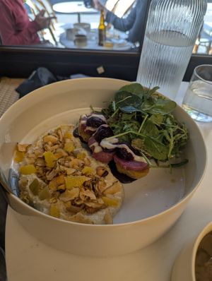 Hummus crunch salad at Avit in Athens