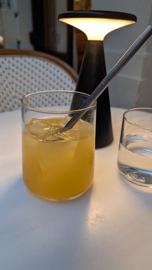 Pumpkin mango kombucha at Avit in Athens
