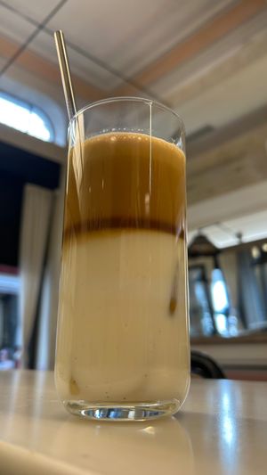 Iced flat white at Avit in Athens