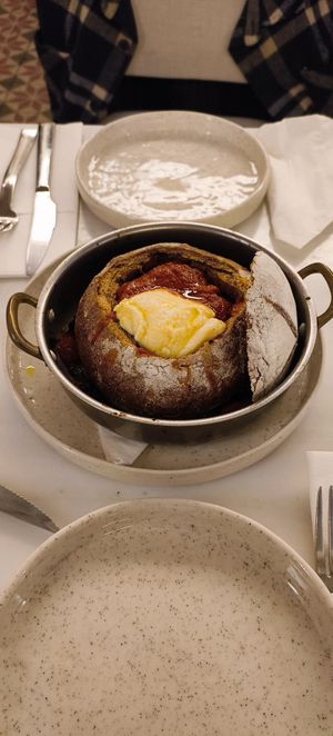 Meetballs and Basil sauce, vegan cheese, in a bread at Avit in Athens
