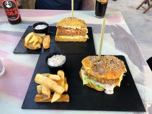 Burger with Truffle Mayo at Avit in Athens