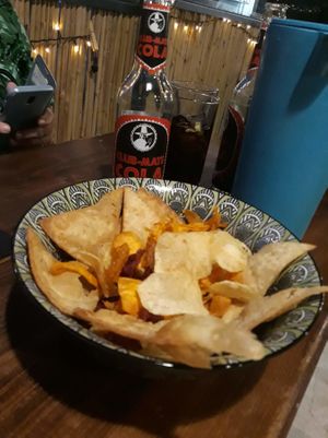 Veggie chips! at Avit in Athens