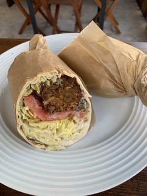 Falafel wrap at Avit in Athens