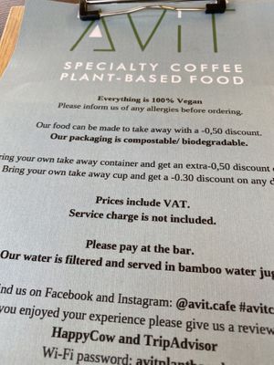 Love their philosophy!  at Avit in Athens