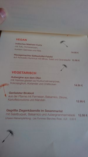 Menu at Deins in Hanau
