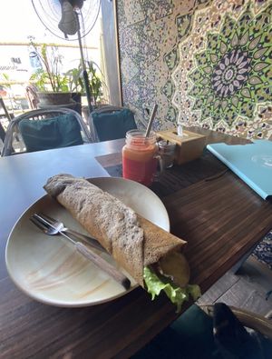 vegan crepe  at French Creperie and Bar in Pokhara