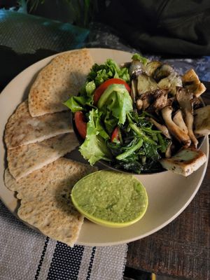 Vegan bowl at French Creperie and Bar in Pokhara
