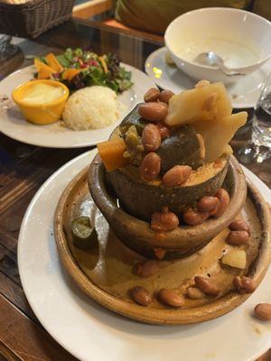 Clay pot kebab (comes with rice, mashed potatoes & a very tasty salad)  at Fat Boys in Goreme