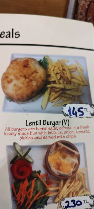 Menu at Fat Boys in Goreme