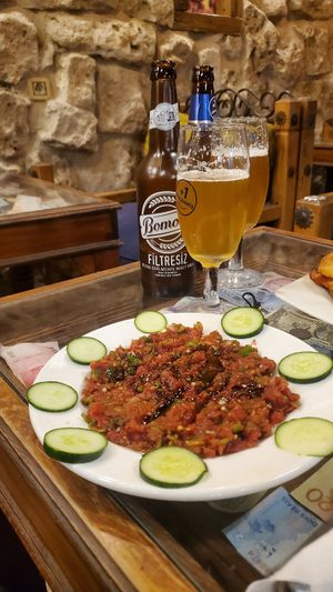 Spicy dip (not very spicy) at Fat Boys in Goreme