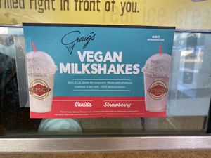 Vegan milkshakes at Fatburger in Redondo Beach