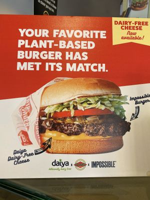 New- vegan cheese at Fatburger in Redondo Beach