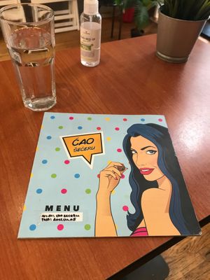 Menu - Cover Art at Ćao Šećeru in Belgrade