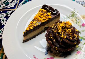 Chocolate-orange cake and muffin. at Ćao Šećeru in Belgrade