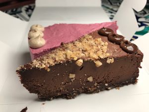 malina and chocolate cake at Ćao Šećeru in Belgrade